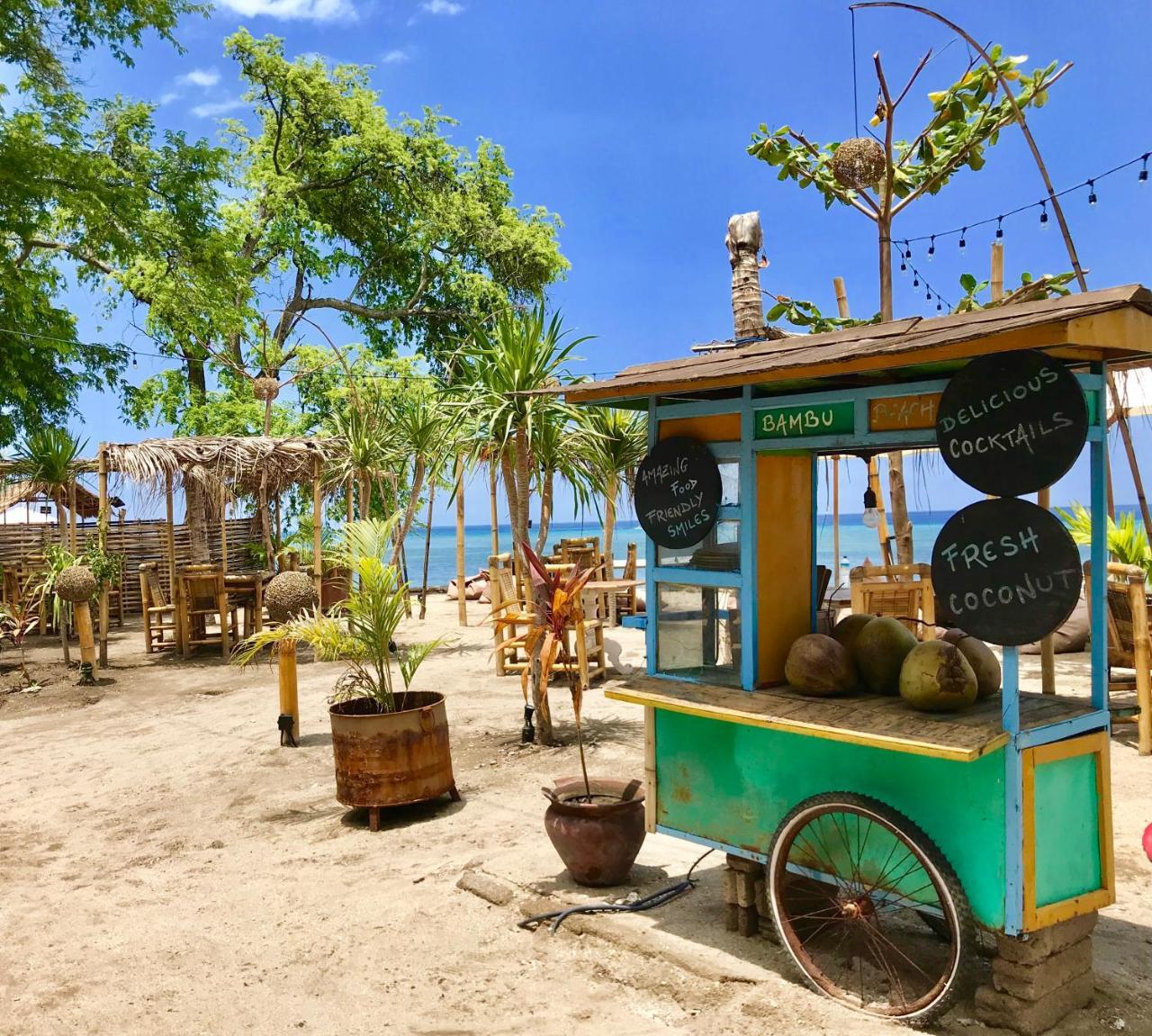 Bambu Cottages Gili Air Dış mekan fotoğraf
